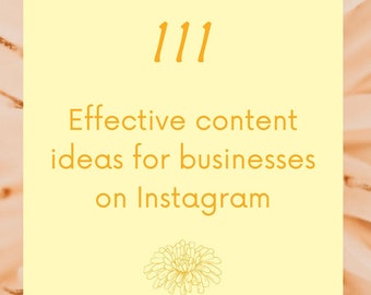 111 Effective content ideas for businesses on Instagram