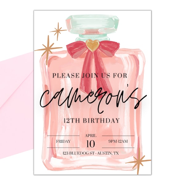 Perfume Exchange Birthday Invitation - Etsy