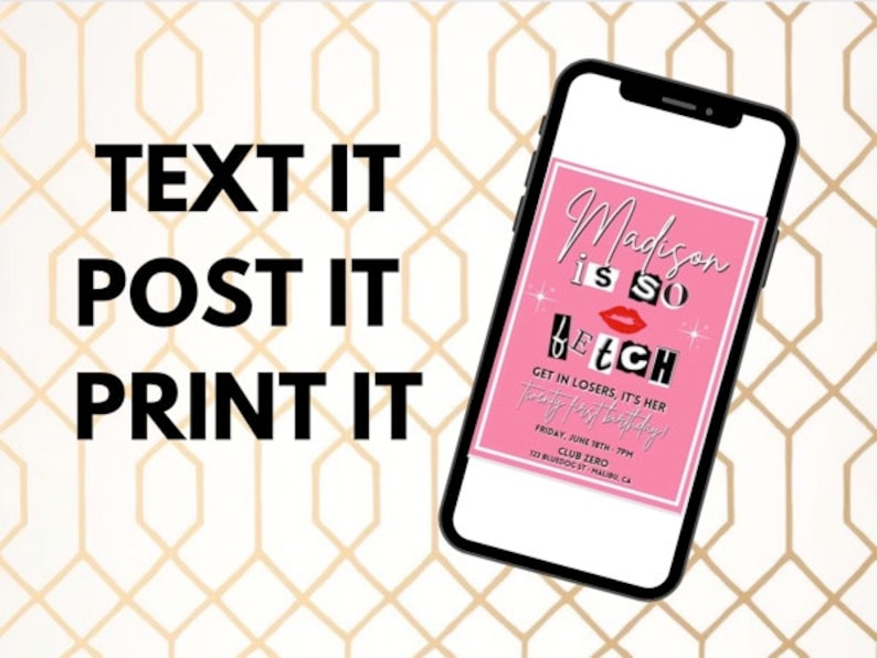 Mean Girls Birthday Invitation: Editable 2000s Theme Template image 3