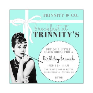 Breakfast at Tiffany's Themed Invitation Template - Bride and Co ...
