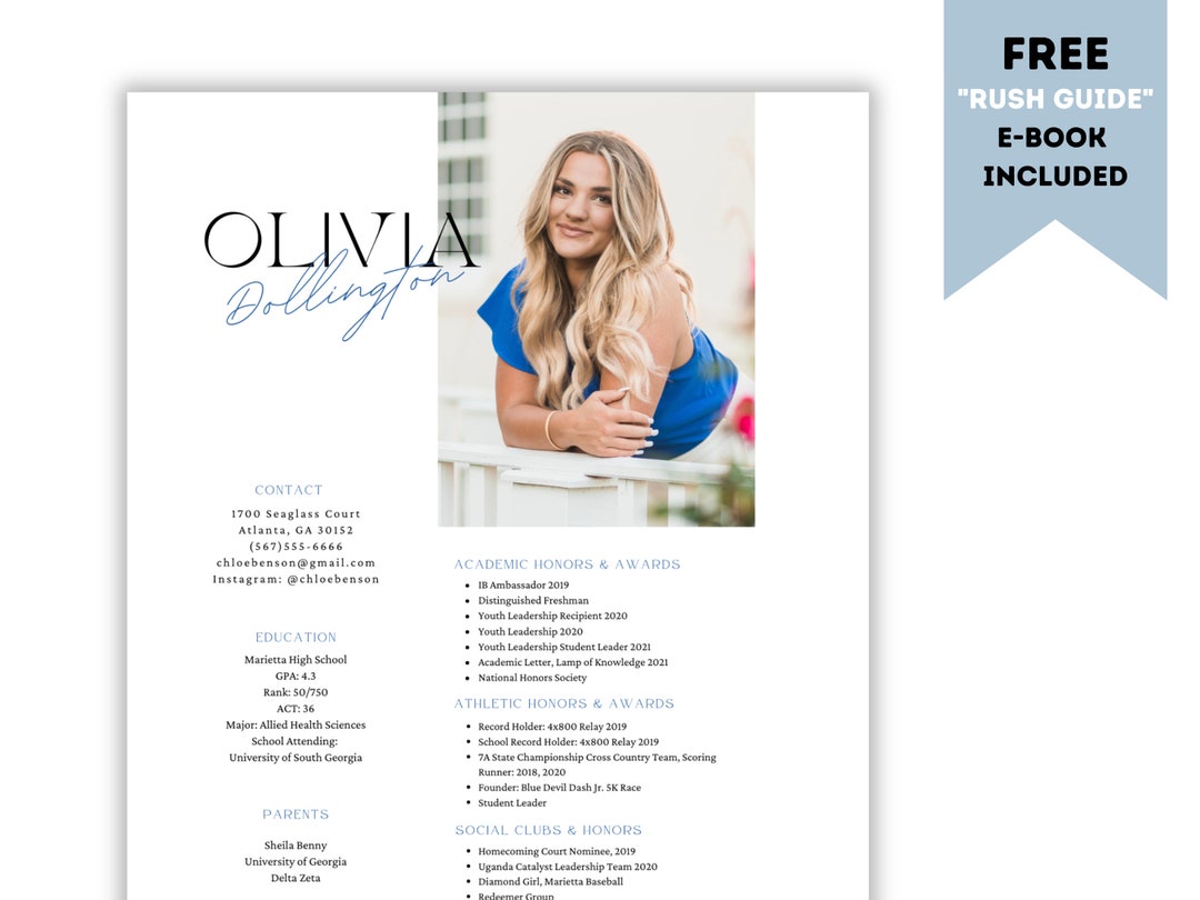 Sorority Resume Template Simple - Il 1080xN.5011024657 2mza 