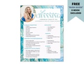 Sorority Resume Template - Blue Marble - Sorority Packet - Cover Letter