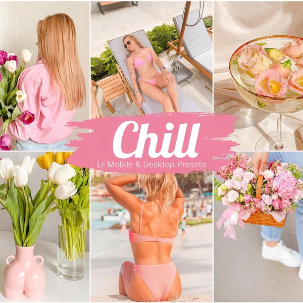 10 Chill Lightroom Presets for Instagram Influencer and Blogger, Pink Blue Presets, Barbie Presets, Wonderland pink Presets, Fall Presets