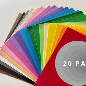 Foam Sheets, 20 Assorted Colors, Thin and Flexible EVA Foam, 1mm Thick, A4 Size