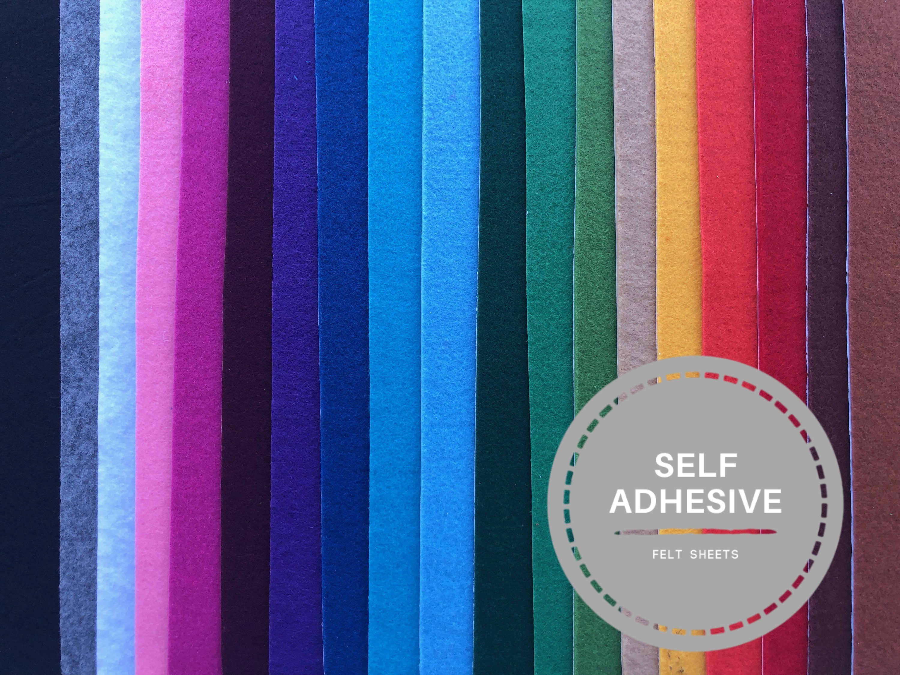 Self Adhesive Felt Sheets, 22 Peel & Stick Acrylic Craft Felt