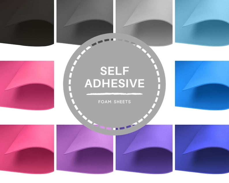 Adhesive Foam Sheets, 20 Peel & Stick EVA Foam, Sticky Backed Moosgummi