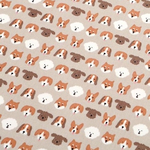 Selbstklebender Baumwollstoff Süsse Hunde Stoff, A4 Sticker Blätter