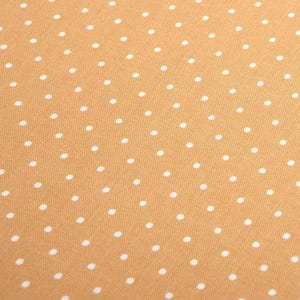 Self-Adhesive A4 Cotton Fabric, Peel and Stick Sheets, Yellow and White Polka Dots