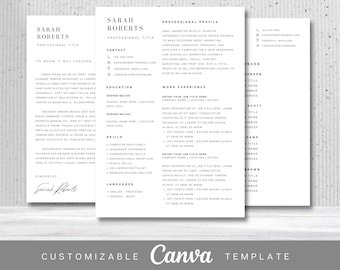 Canva Professioneller Lebenslauf Design | Lebenslauf Vorlage | Lebenslauf Vorlage | Einfaches Format von Lebenslauf | Job Lebenslauf Vorlage | Einfaches Lebenslauf Format