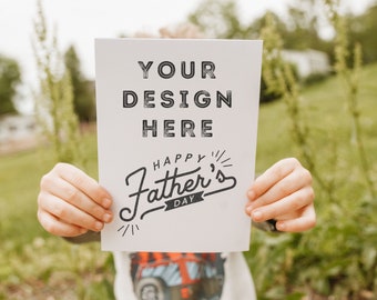Father's Day Card Mockup | Greeting Card Mockup | 5x7 Card Mockup | Card Mockup Kids | Card Mockup Man | Card Mockup For Dad | Parents