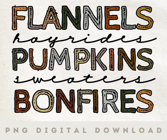 Flannels Hayrides Pumpkins Vintage PNG Print File for Sublimation Or Print, Fall Sublimation, Autumn, Thanksgiving, October, Halloween PNG