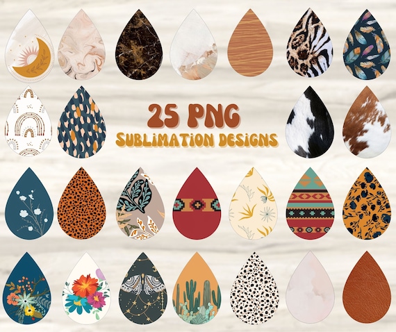 Boho Sublimation Earring Designs | Sublimation Earring | Sublimation Earring Designs Downloads | PNG Digital Download | Boho PNG | Western