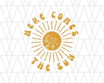 Here Comes The Sun, Retro Spring PNG Sublimations, Designs Downloads, Vintage Sublimations, Png, Clipart, Shirt Design Sublimation Downloads