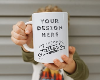 Father's Day Mug Mockup | Mug Mockup | Kids Mockup | Fathers Day Present Mockup Kids | Mug Mockup Man | Mug Mockup For Dad | Parents