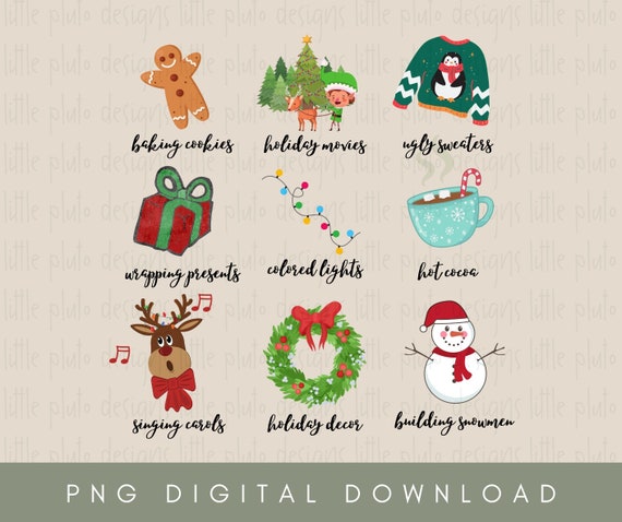 Christmas Retro Sublimation PNG | Merry Christmas Download | Christmas Lights PNG for Sublimation | Sublimation Designs Download