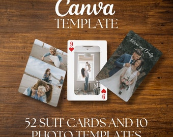 Personalized Couple's Photos Playing Cards Template, Boyfriends Gifts, Girlfriends Gift, Deck Poker, Christmas Gift, Custom Playing Cards