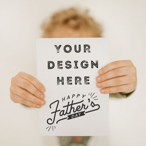Vatertagskarte Mockup | Grußkarte Mockup | 5x7 Karten Mockup | Karte Mockup Kids | Karte Mockup Man | Karte Mockup Für Papa | Eltern