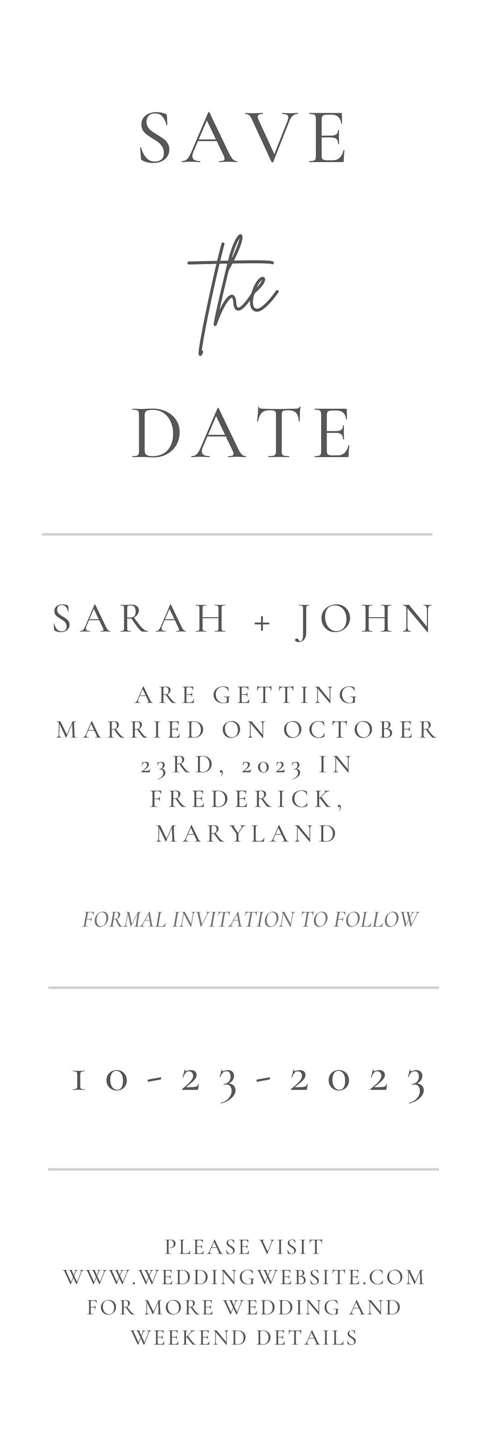 Modern Minimal Save the Date Template Save the Date With Etsy