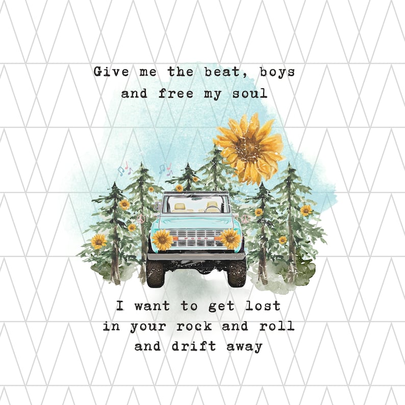 Retro Sublimations, Ford Bronco PNG Designs Downloads, Sunflower Vintage PNG, Band Shirts Vintage Sublimation, Spring PNG, Summer png image 1