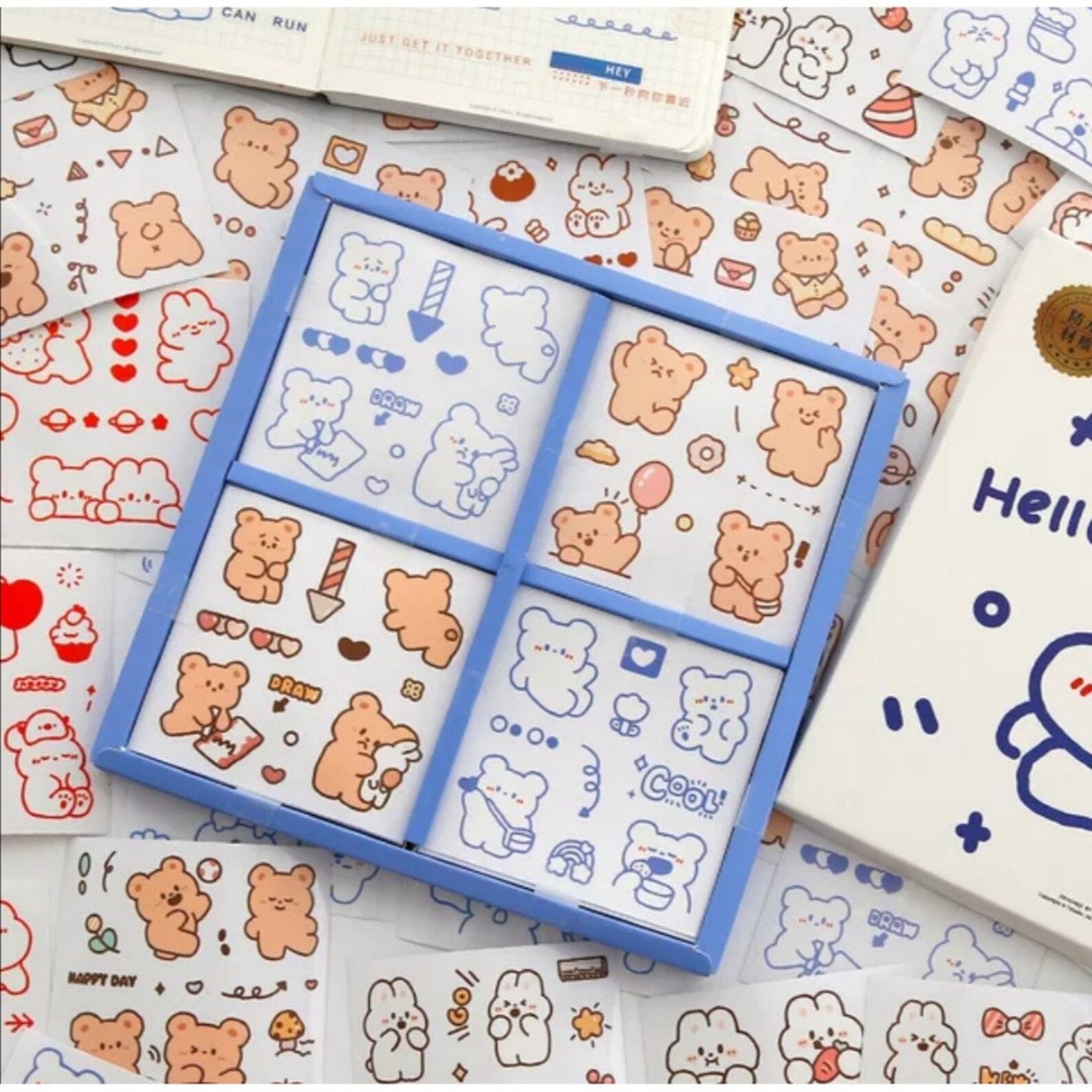 100pcs Sticker Gift Box Cute Telado Puff Ins Style Waterproof Etsy