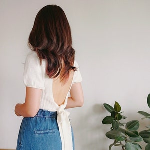 Another Summer Open Back Top - Knitting Pattern