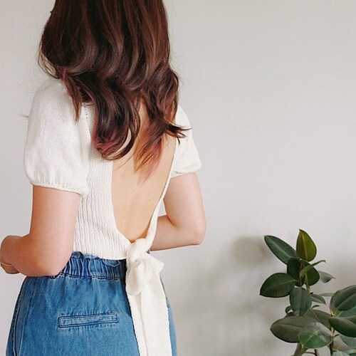 Another Open Back Top Knitting Pattern Etsy