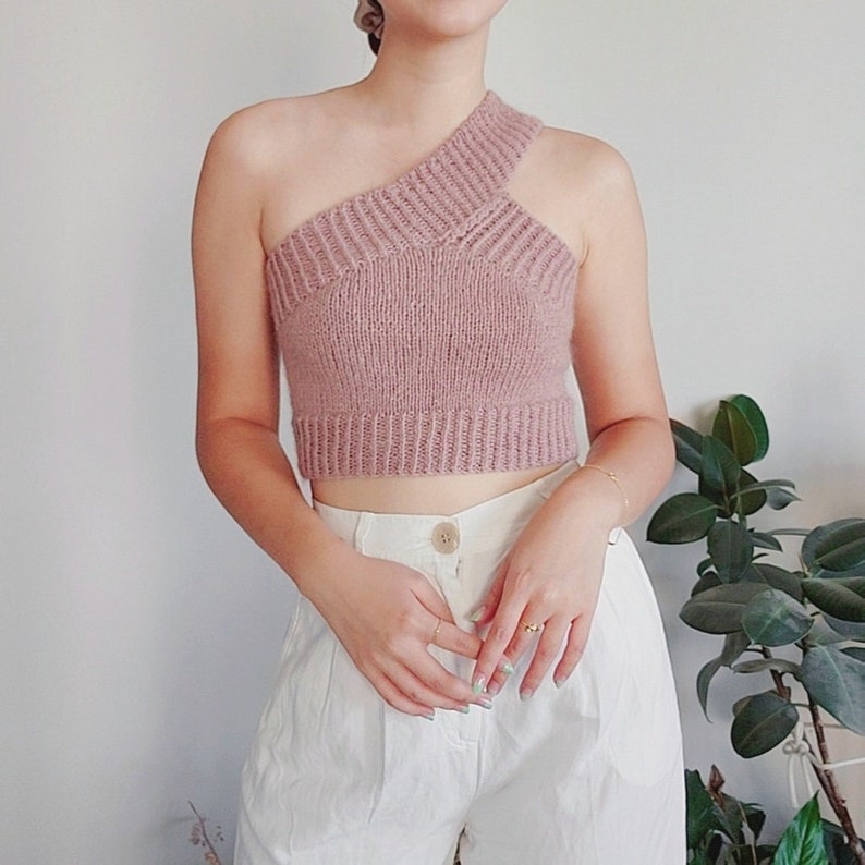Another One Shoulder Top Knitting Pattern image 1