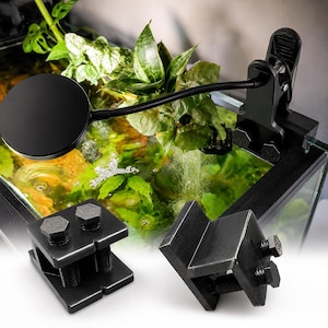 Adjustable Aquarium Light Brackets for Rim & Rimless Tanks | 3D Printed LED Light Mount | Secure Fish Tank Lighting Support