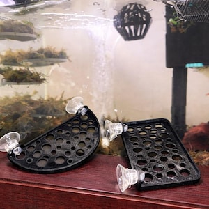 Aquarium Java Moss Shelf with Suction Cups | 3D Printed Moss Ledge for Fish Tanks, Aquascape Plant Holder