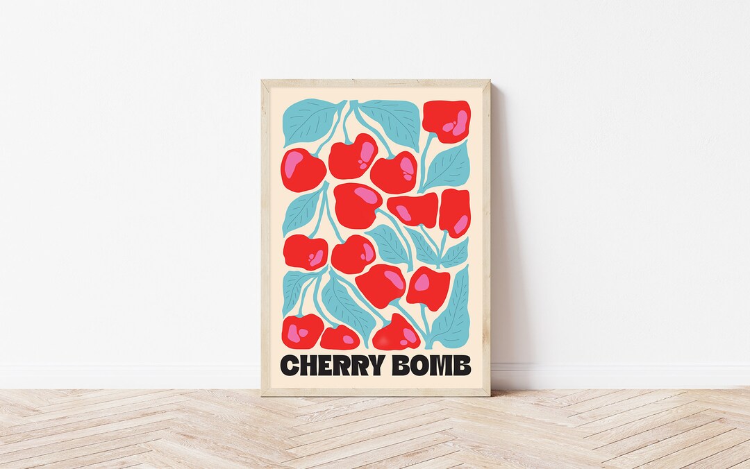 Cherry Bomb | Colourful | Music Lyrics Wall Art Print | Typographic ...