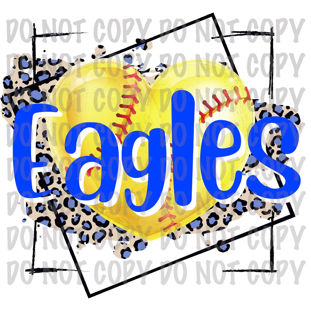 Eagles Leopard Softball Royal Blue Sublimation Digital Download PNG Etsy