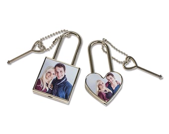 personalized love lock lockable with your desired image/text