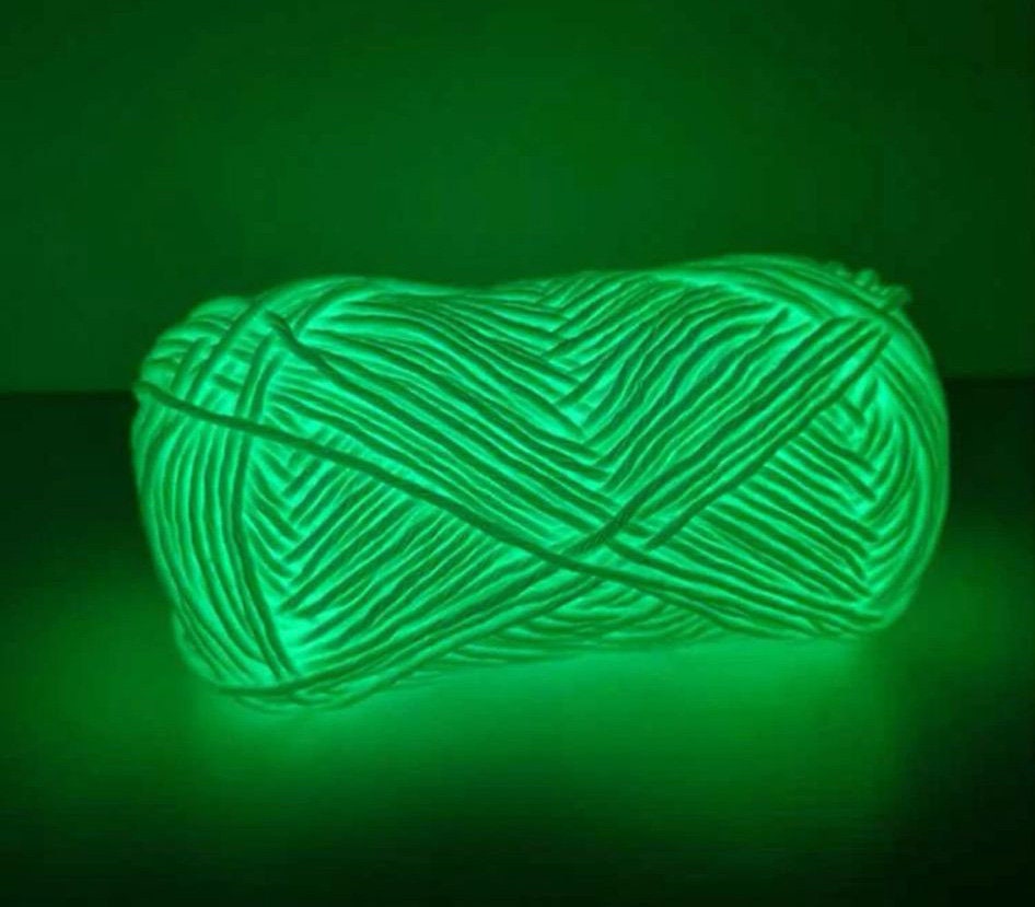 5 Rolls Glow in the Dark Yarn Luminous Knitting Crochet Yarn for