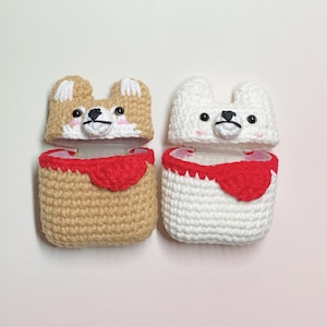 AirPods case, AirPods cover crochet AirPods case, handmade AirPods case, cute AirPods case, dog AirPods case, Birthday gift, gift