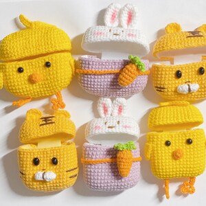Mignons AirPods Gen1/2/Pro Cases/Covers, Cartoon AirPods Gen1/2/Pro Cases/Covers, Canard/Tigre/Lapin/Lapin AirPods Gen1/2/Pro Cases/Covers