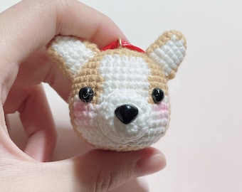 Corgi keychain, doggy keychain, cute keychain,  amigurumi keychain, handmade keychain, crochet keychain, Christmas gift, special gift