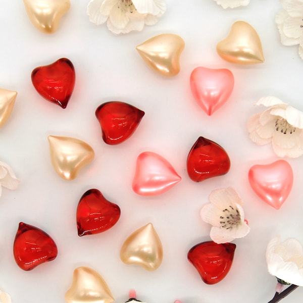 Heart Oil Beads Collection | Essential Bath Oil Pearls | Strawberry, Peach, Rose & Vanilla