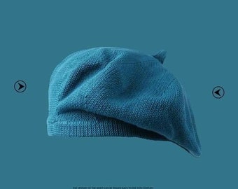 Soft knit beret/ Personalised beret with initials / All season beret / Colourful beret /Oversized beret/ Unisex custom beret/ Australia