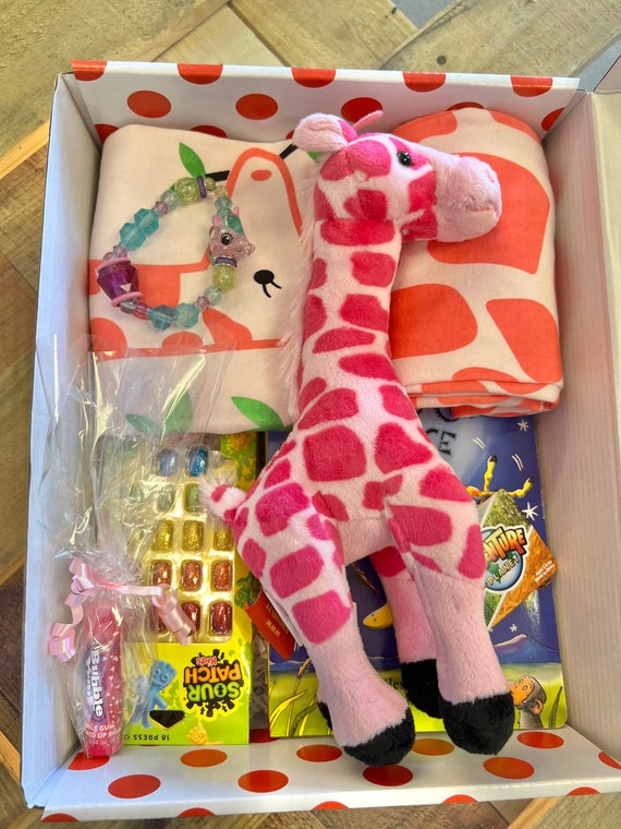 Giraffe Themed Gift for Girls Age 3T 8 Little Girls Fun Box