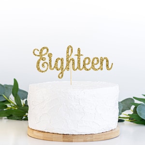 Diciotto torte in formato SVG, diciottesimo compleanno torta topper SVG, 18esimo compleanno in formato Svg, 18 in formato SVG, file di taglio compleanno adolescente, semplice torta topper in formato Svg