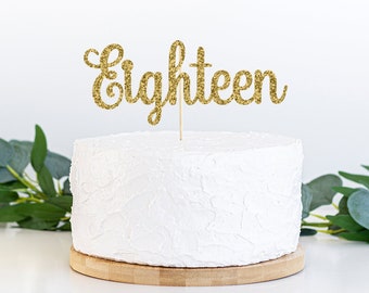 Eighteenth Birthday Cake Topper SVG, Teen Birthday Cut File (Digital Download)