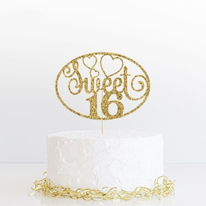 Sweet sixteen Cake Topper SVG, Cake Topper SVG, Cake Topper SVG, Cake Topper SVG, 16th birthday Svg, Sweet 16 svg, dxf file, png