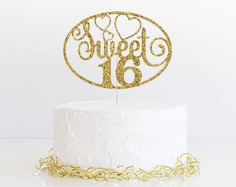 Sweet sixteen Cake Topper SVG, Cake Topper SVG, Cake Topper SVG, Cake Topper SVG, 16th birthday Svg, Sweet 16 svg, dxf file, png