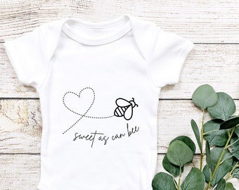 Sweet as can bee SVG, Toddler tshirt SVG, Baby onesies svg, Sweet baby svg, Cute honey bee svg, funny toddler shirt svg, Newborn onesies svg
