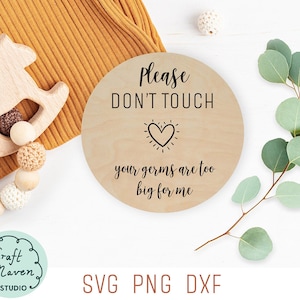 Seus germes são grandes demais para mim svg, Não toque svg, Novo bebê svg, Por favor, não toque svg, Carrinho de bebê svg, Presente de chá de bebê svg, Recém-nascido svg