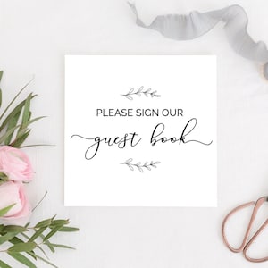 Por favor, firme nuestro libro de visitas svg, libro de visitas de boda svg, consejos y deseos svg, boda botánica svg, tarjetas y regalos svg, recién casados svg