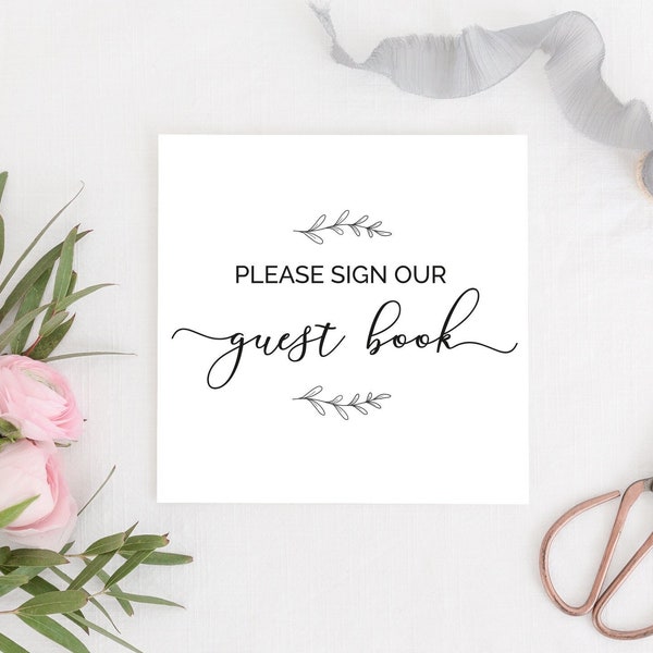 Please sign our guest book svg, Wedding guest book svg, Advice and wishes svg, botanical wedding svg, cards and gifts svg, just married svg