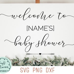 Benvenuto al Baby Shower SVG, Baby Shower Sign personalizzabile, Benvenuto al nome Baby Shower Svg, Baby Shower Welcome Sign Svg