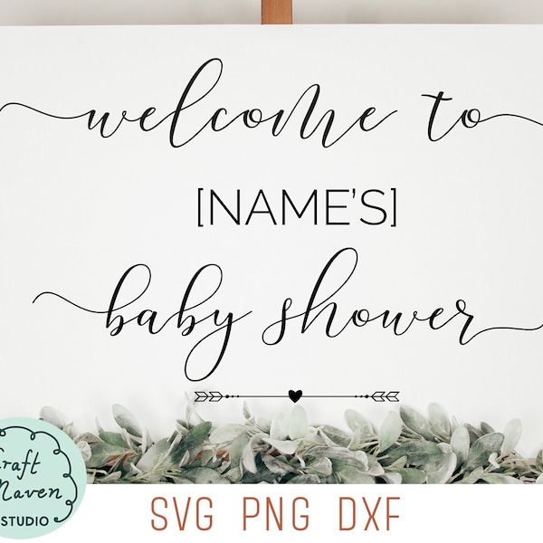 Welcome to the Baby Shower SVG, Customisable Baby Shower Sign, Welcome to Name's Baby Shower Svg, Baby Shower Welcome Sign Svg