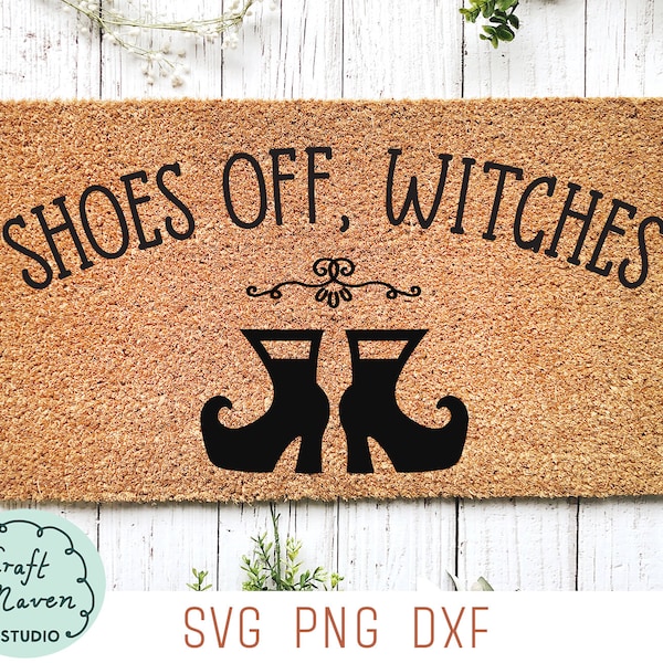 Halloween doormat svg, Shoes off witches svg, Fall welcome svg, Halloween welcome svg, Halloween welcome sign svg, Funny welcome mat svg